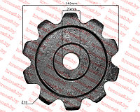 Звездочка ведомая верхняя цепи картофелесажалки Вomet Z-10