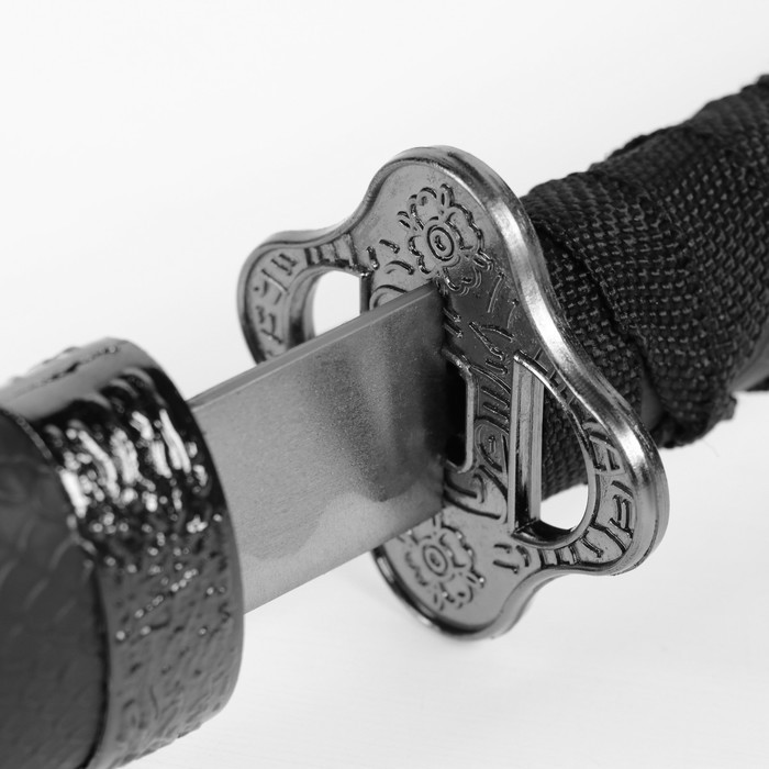 Сув. изделие катана,с подставкой ножны искусственная, матовая кожа, змея, черная 89см - фото 4 - id-p219605998