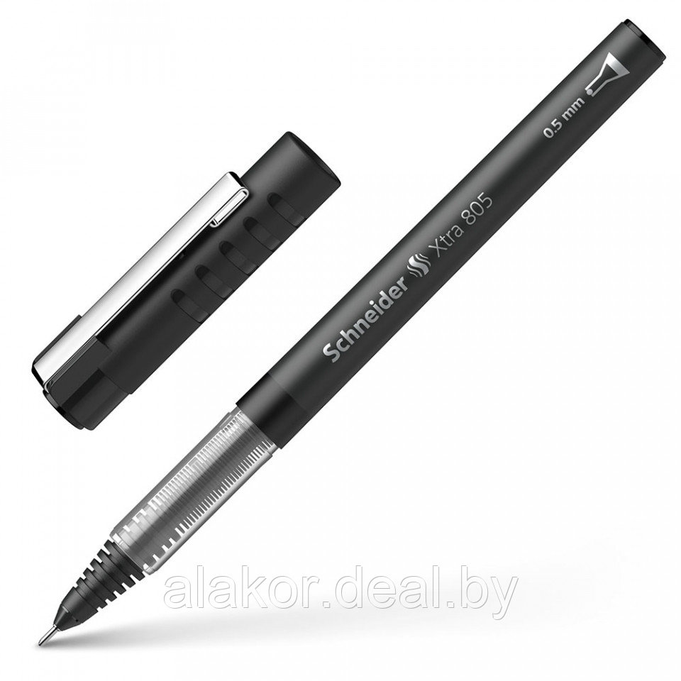 Ручка-роллер Schneider Xtra 805, черный, 0.5мм, корпус черный, сменный стержень - фото 1 - id-p219482634