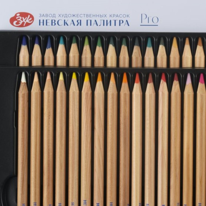 Карандаши цветные набор 48 цветов, ЗХК "Мастер-Класс", профессиональные, в металлическом пенале - фото 8 - id-p219606738