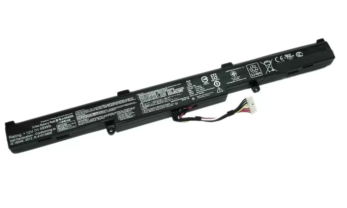 Аккумулятор (батарея) A41N1501 для ноутбука Asus ROG GL752VW 3000мАч, 15В, Li-ion, черный - фото 1 - id-p219607443