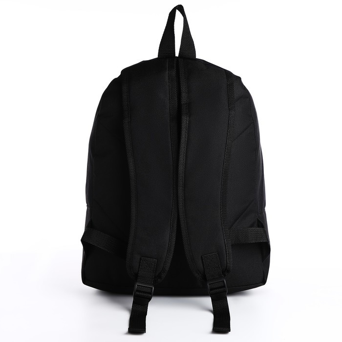 Рюкзак молодёжный, отдел на молнии, наружный карман, цвет чёрный/оранжевый - фото 4 - id-p219606971
