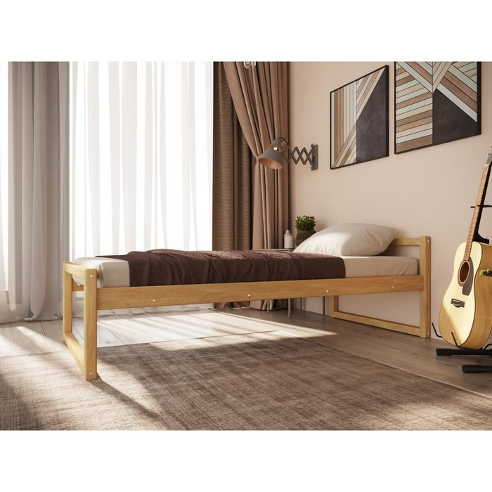 Односпальная кровать «Онтарио», 90 × 190 см, массив сосны, без покрытия - фото 1 - id-p219607800