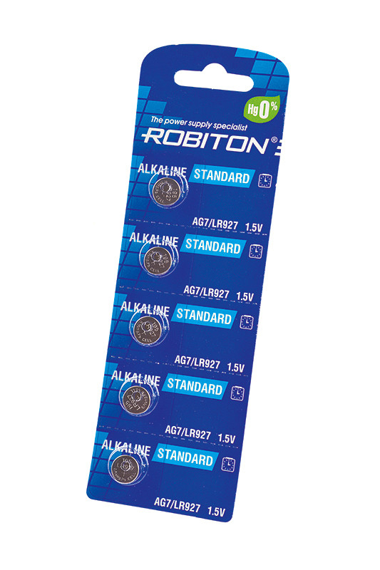 Батарейка (элемент питания) Robiton Standard R-AG7-0-BL5 AG7 (0% Hg) BL5, 1 штука - фото 1 - id-p113363965