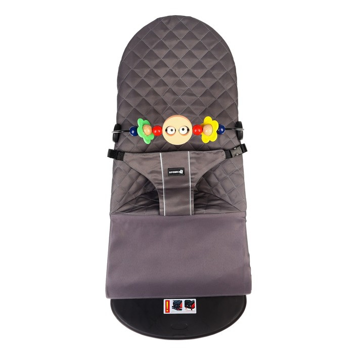 Шезлонг детский, кресло - качалка для новорождённых «Крошка Я», цвет серый - фото 10 - id-p219608563