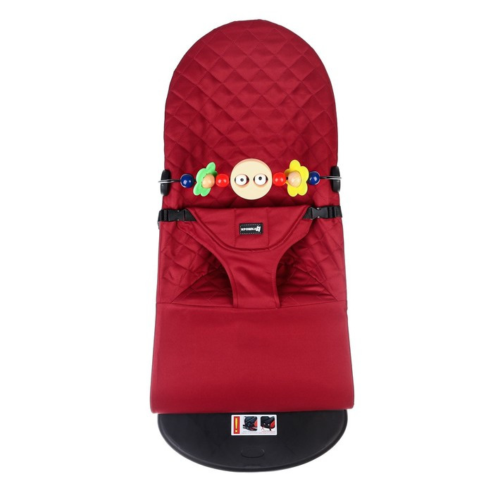 Шезлонг детский, кресло - качалка для новорождённых «Крошка Я», цвет бордовый - фото 10 - id-p219608568