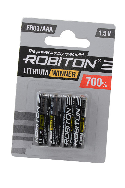 Батарейка (элемент питания) Robiton Winner R-FR03-BL4 FR03 BL4, 1 штука - фото 1 - id-p133655574