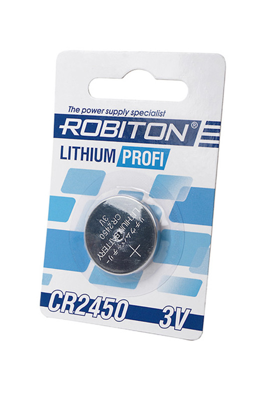 Батарейка (элемент питания) Robiton Profi R-CR2450-BL1 CR2450 BL1, 1 штука - фото 1 - id-p94981680