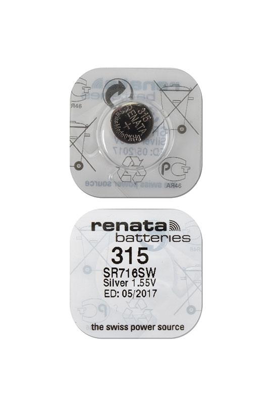 Батарейка (элемент питания) Renata SR716SW 315, 1 штука - фото 1 - id-p94981808