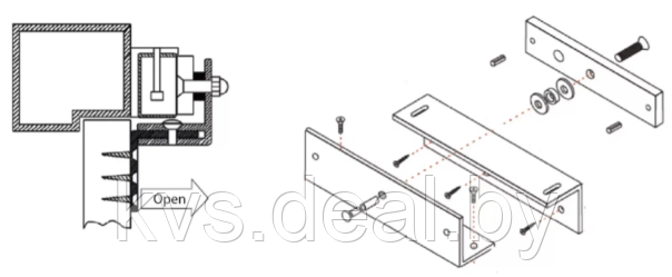 Монтажный Z уголок CM-500BZ для замка CM-500 - фото 3 - id-p219609673