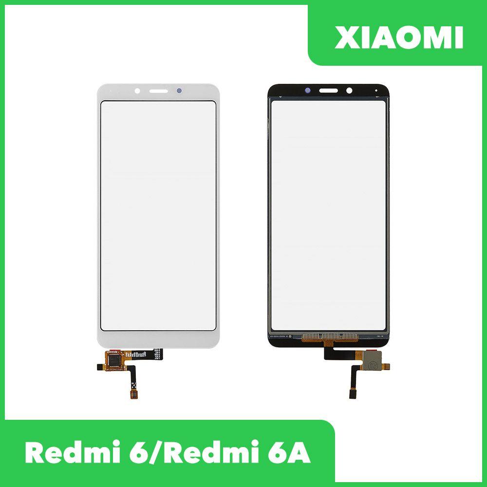 Сенсорное стекло (тачскрин) для телефона Xiaomi Redmi 6, 6A, белый - фото 1 - id-p182949000