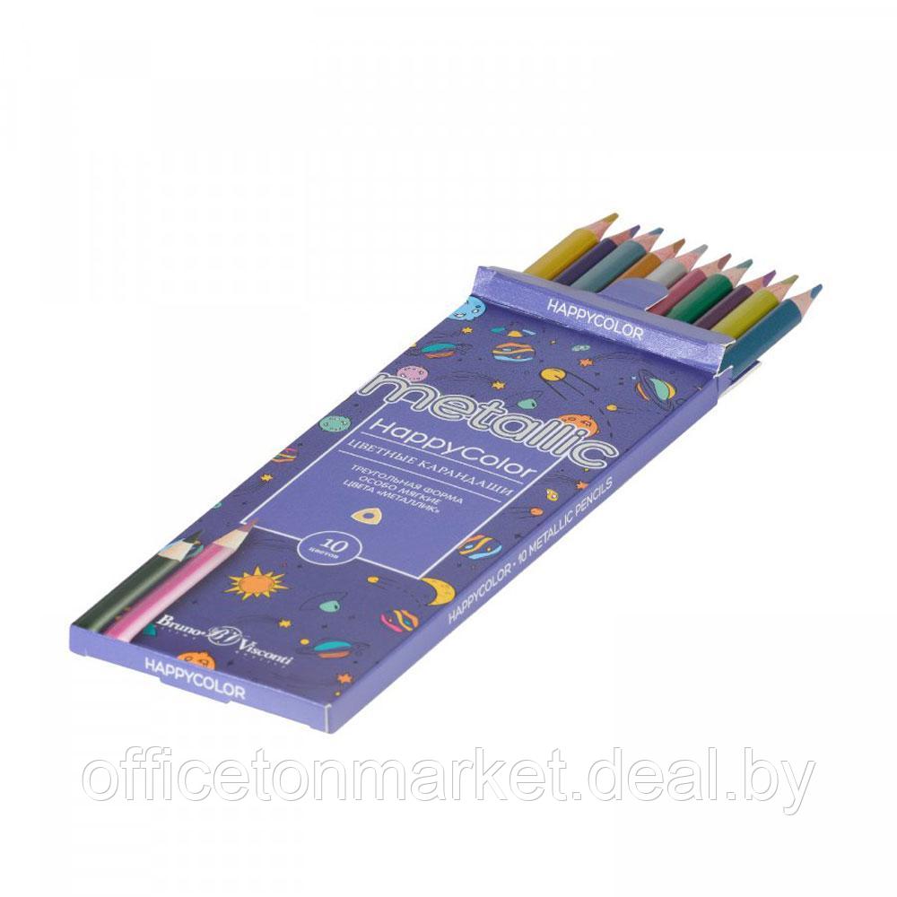 Цветные карандаши "Happycolor", 10 цветов, ассорти - фото 10 - id-p216912769