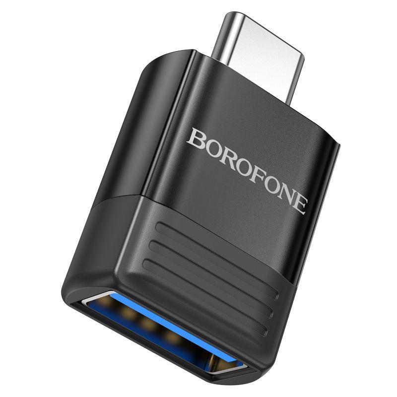 OTG адаптер Type-C BOROFONE BV18 USB 3.0 Черный - фото 1 - id-p218673177