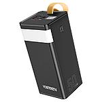 PowerBank VDENMENV DP23 40000mAh 22,5W черный (Вх:Micro-USB/Type-C:5V/2A.Вых:USB 2.1A)+фонарь-ночник