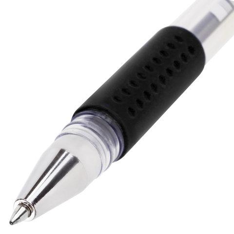 Ручка гелевая с грипом STAFF "EVERYDAY", корпус прозрачный, узел 0,5 мм, линия письма 0,35 мм - фото 5 - id-p219611779