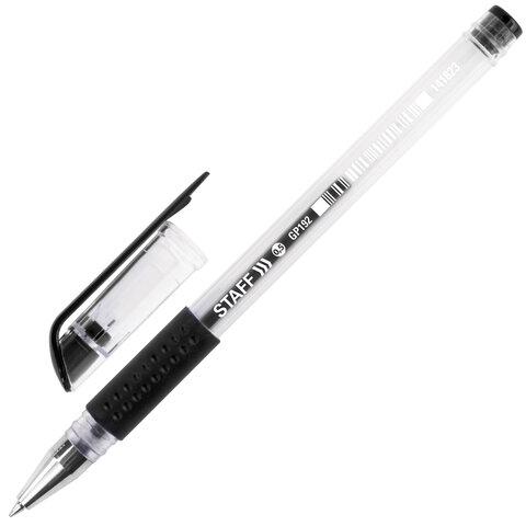 Ручка гелевая с грипом STAFF "EVERYDAY", корпус прозрачный, узел 0,5 мм, линия письма 0,35 мм - фото 3 - id-p219611779