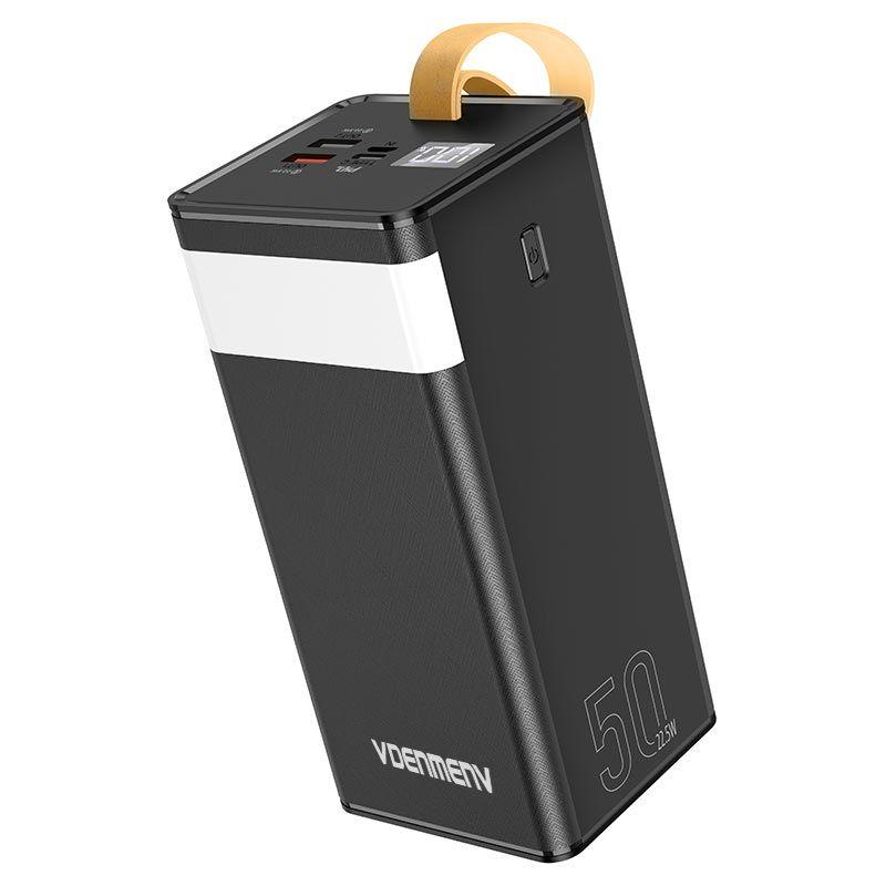 PowerBank VDENMENV DP25 50000mAh 22,5W черный (Вх:Micro-USB/Type-C 5V/2A.Вых:USB 2.1A)+фонарь-ночник - фото 1 - id-p218673180