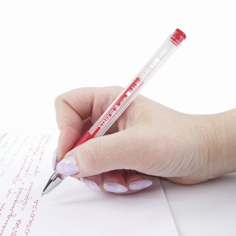 Ручка гелевая с грипом STAFF "EVERYDAY", корпус прозрачный, узел 0,5 мм, линия письма 0,35 мм - фото 9 - id-p219611779