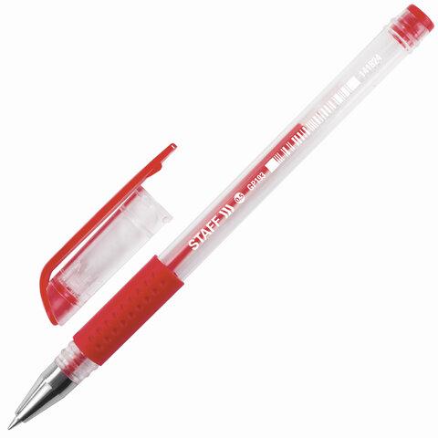 Ручка гелевая с грипом STAFF "EVERYDAY", корпус прозрачный, узел 0,5 мм, линия письма 0,35 мм - фото 2 - id-p219611779