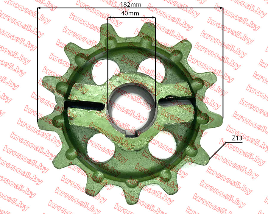 Звездочка с бокшей ведущая переднего транспортера к картофелекопалке Z-609 Ф= 40 мм - фото 1 - id-p219614177