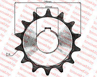 Звездочка цепная приводная ботвоудалителя ф- мм, Z-14