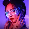 Очки светящиеся светодиодные для Тик тока (TikTok), неоновые в стиле Киберпанк (Cyberpunk), фото 3