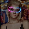 Очки светящиеся светодиодные для Тик тока (TikTok), неоновые в стиле Киберпанк (Cyberpunk), фото 4