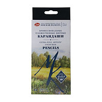 Карандаши цветные набор 12 цветов, ЗХК "Мастер-Класс", профессиональные