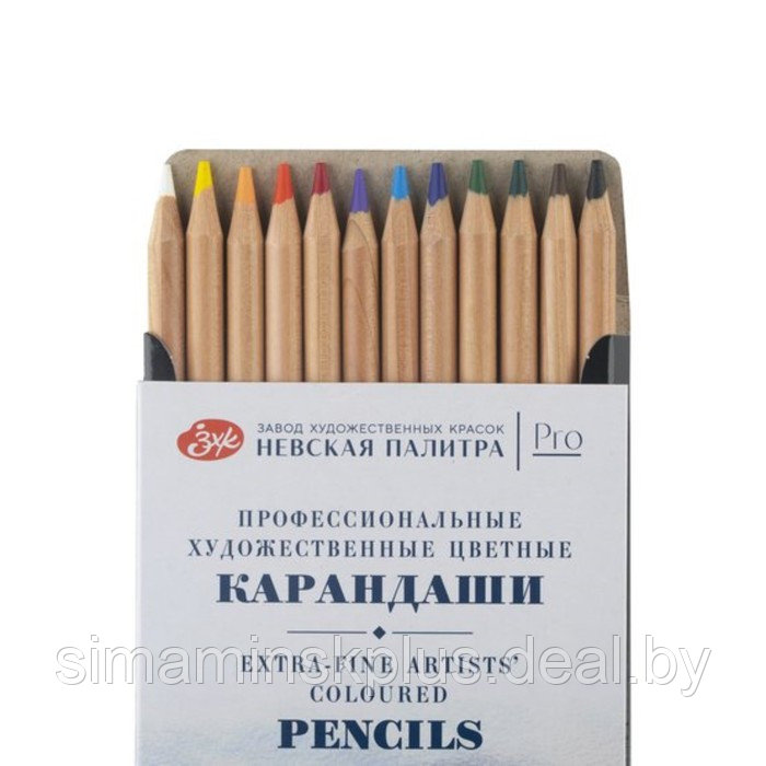 Карандаши цветные набор 12 цветов, ЗХК "Мастер-Класс", профессиональные - фото 6 - id-p219616258