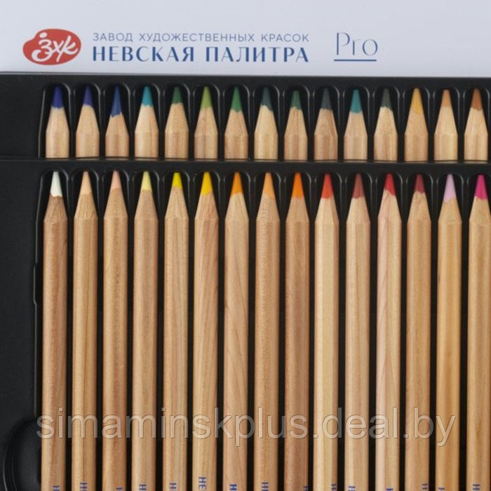 Карандаши цветные набор 48 цветов, ЗХК "Мастер-Класс", профессиональные, в металлическом пенале - фото 8 - id-p219616261