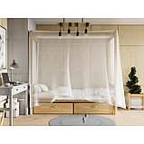 Односпальная кровать «Лео» с каркасом под балдахин, 80×190 см, массив сосны, без покрытия, фото 4