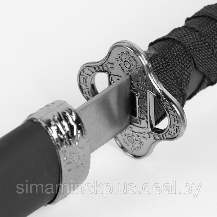 Сувенирное оружие «Катана на подставке», чёрные ножны ,матовая, гладкая 70см, клинок 31см - фото 5 - id-p219617967