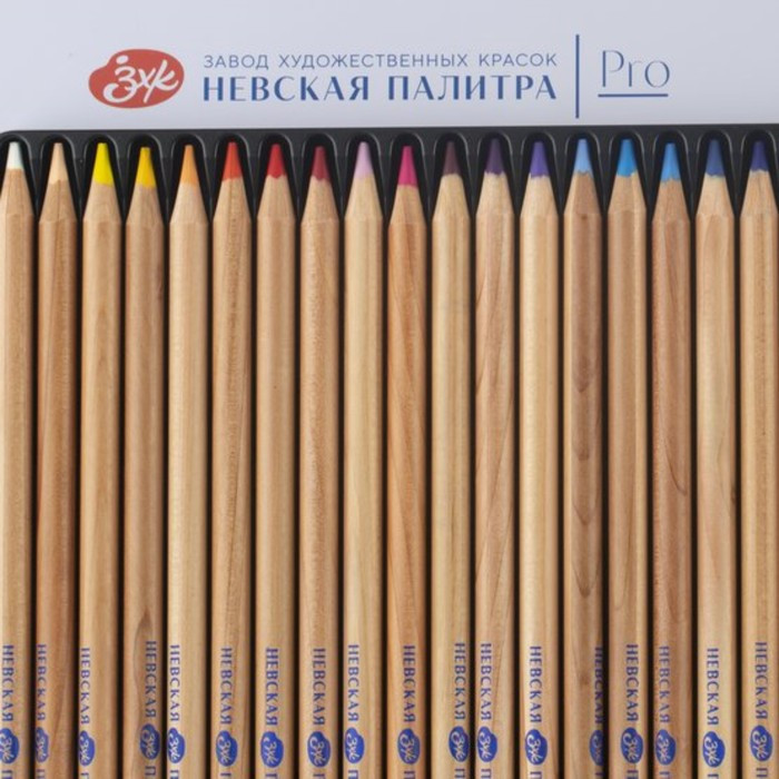 Карандаши цветные набор 36 цветов, ЗХК "Мастер-Класс", профессиональные, в металлическом пенале - фото 8 - id-p219617850