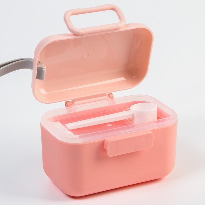 Контейнер для хранения детского питания, 400 мл., 12х8,5х7см, цвет розовый - фото 3 - id-p219618092
