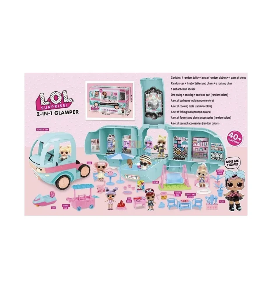 Игровой набор LOL Surprise Glamper Автобус с куклами + 40 сюрпризов - фото 1 - id-p219619601