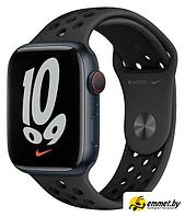 Умные часы Apple Watch Nike Series 7 LTE 41 мм (темная ночь/черный спортивный)