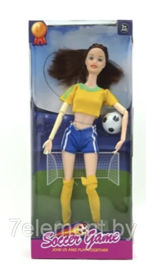 Детская кукла Барби футболистка, Barbie Soccer Game 6688-В, детский игровой набор кукол для девочек - фото 1 - id-p218603606