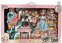 Детская кукла пупс с аксессуарами Happy Time 2027-12, интерактивный детский игровой набор кукол для девочек