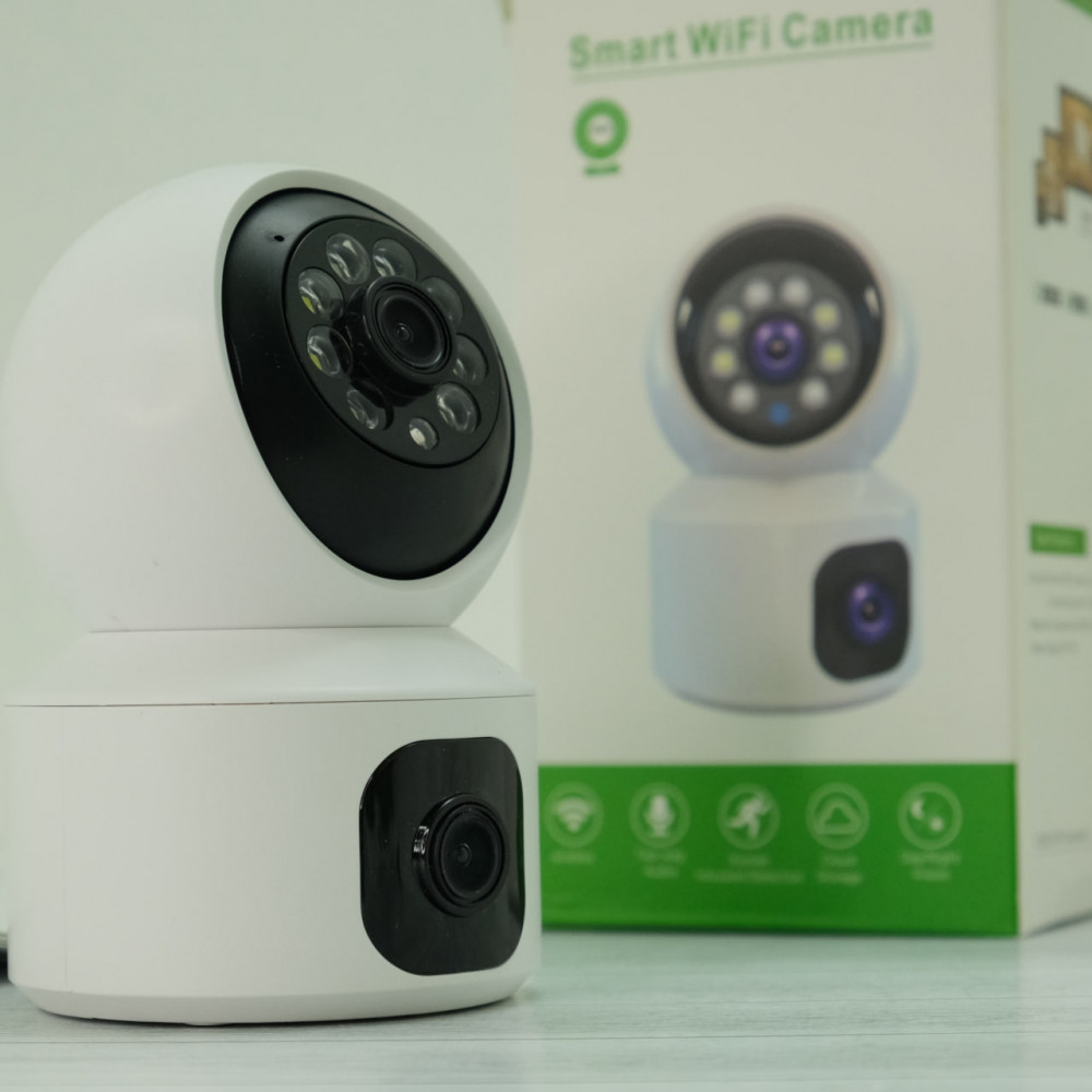 Беспроводная видеокамера Smart Wi Fi SQ001-W-L 2 в 1 (2 камеры, день/ночь, датчик движения, тревога, SD card) - фото 5 - id-p219627494