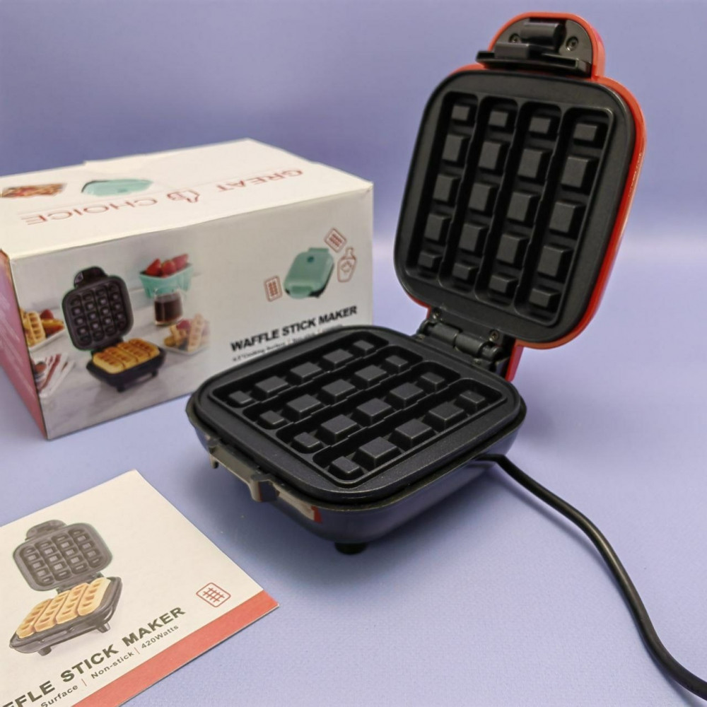 Электрическая мини вафельница Waffle Stick Maker, 420W (бельгийские, венские вафли) - фото 8 - id-p219627500