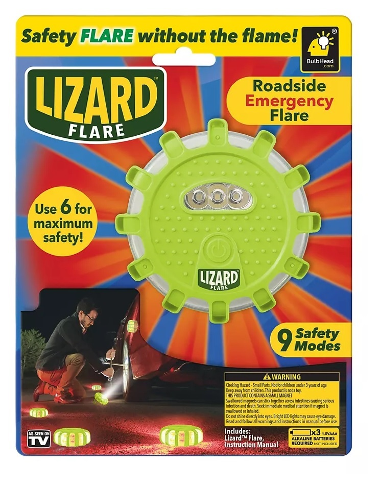 Магнитный аварийный светодиодный фонарь Lizard Flare (9 режимов) - фото 2 - id-p219627501