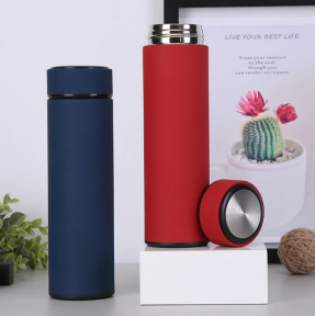 Термос - бутылка Life Vacuum Cup с ситечком / Матовый термос 500 мл. нержавеющая сталь Красный - фото 1 - id-p219627503