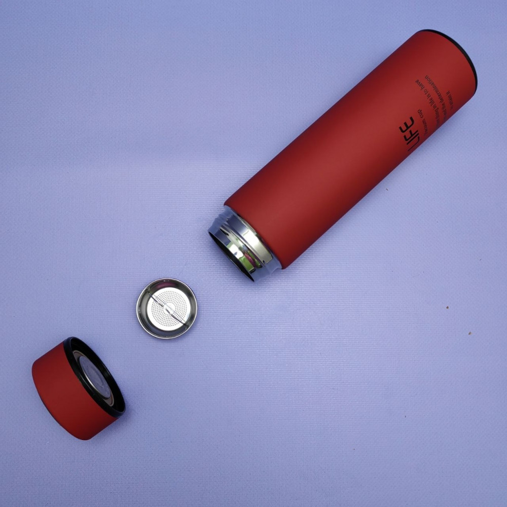 Термос - бутылка Life Vacuum Cup с ситечком / Матовый термос 500 мл. нержавеющая сталь Красный - фото 3 - id-p219627503