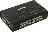 Переключатель D-Link DKVM-4U 4-Port USB KVM Switch (клавиатураUSB+мышьUSB+VGA15pin)(+2 кабеля)