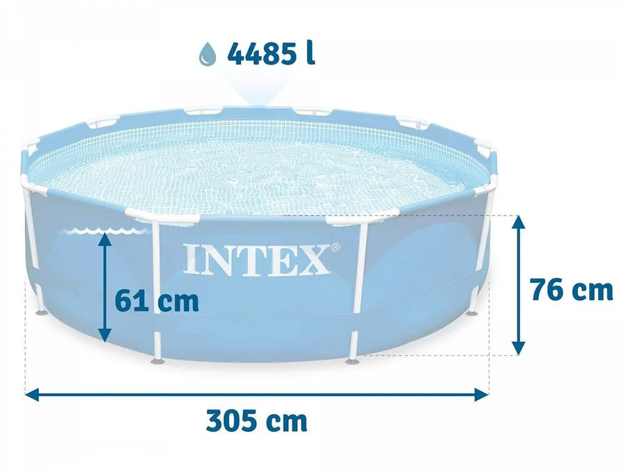 Каркасный бассейн Intex Metal Frame 305х76 (56997/28200) - фото 3 - id-p201259485