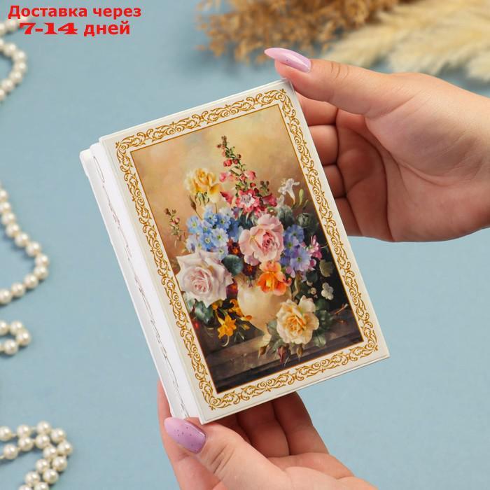 Шкатулка "Букет цветов в вазе", белая, 10×14 см, лаковая миниатюра - фото 3 - id-p219581220
