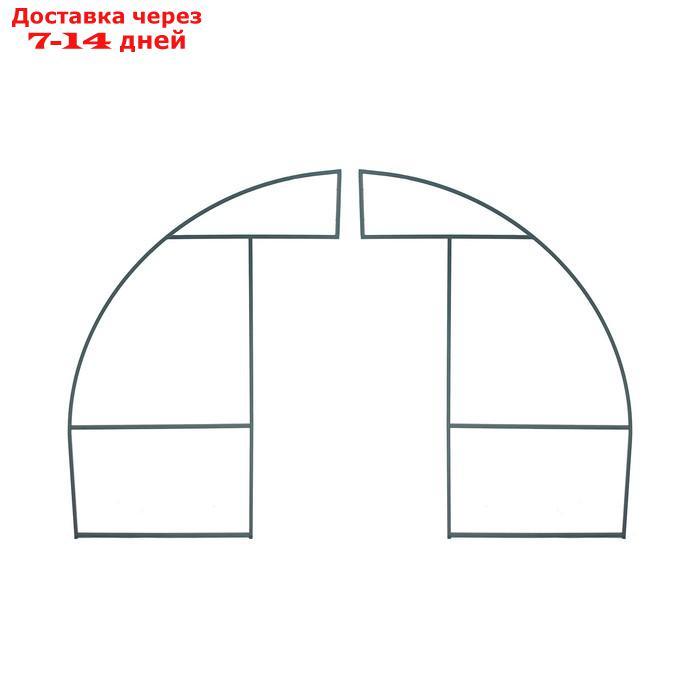 Каркас теплицы, 6 × 3 × 2 м, шаг 1 м, профиль 20 × 20 мм, толщина металла 1 мм, без поликарбоната, - фото 2 - id-p219581246