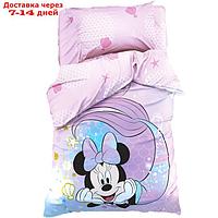 Детское постельное бельё 1,5 сп "Minnie Mermaid", Минни Маус, 143*215 см, 150*214 см, 50*70 см -1 шт, поплин