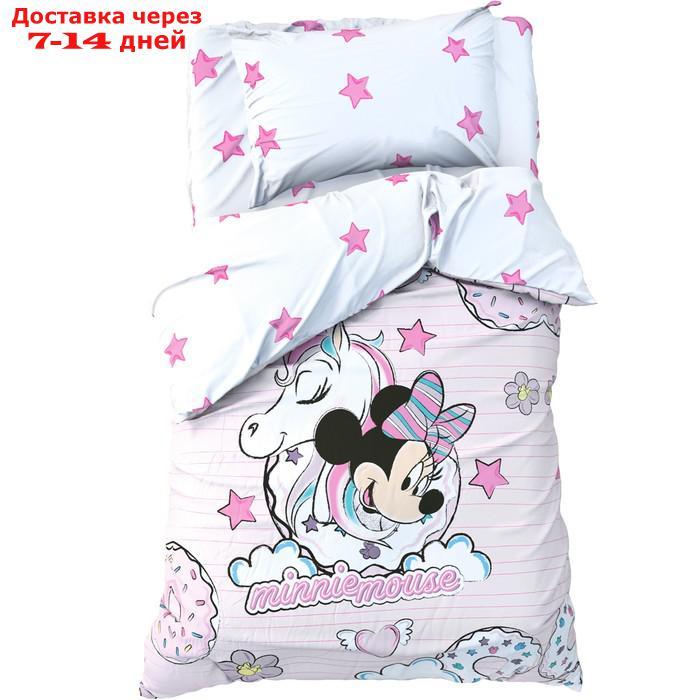 Детское постельное бельё 1,5 сп "Minnie Mouse" с единорогом, 143*215 см, 150*214 см, 50*70 см -1 шт, поплин - фото 1 - id-p219580440