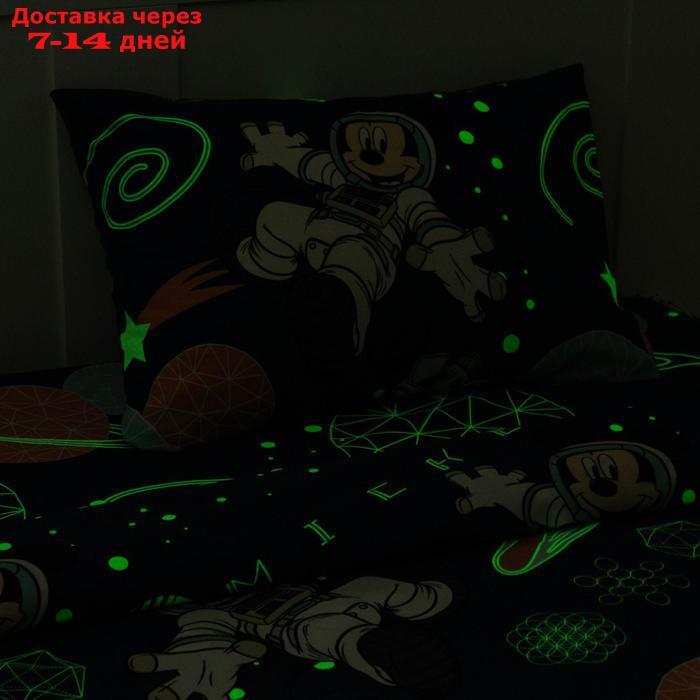 Детское постельное белье 1,5 сп Neon Series, "Mickey", Микки Маус, 143*215 см, 150*214 см, 50*70 см -1 шт - фото 3 - id-p219580464